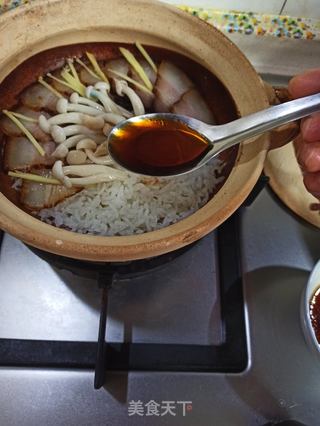 腊肉煲仔饭的做法步骤:9