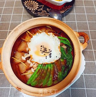 腊肉煲仔饭的做法步骤:16