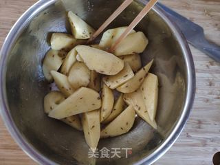 烤薯角的做法步骤:4