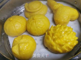 南瓜馒头的做法步骤:8