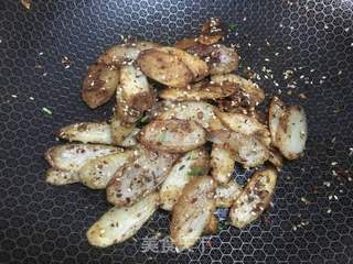 孜然山药片的做法步骤:7