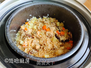 香菇鸡腿焖饭的做法步骤:9