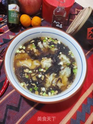 酸汤紫菜云吞的做法步骤:14