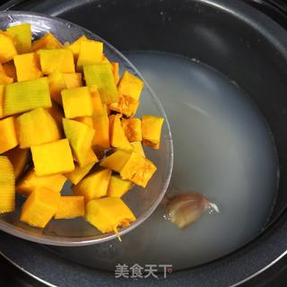 南瓜青菜粥的做法步骤：7