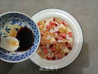 蟹柳蒸豆腐的做法步骤:6