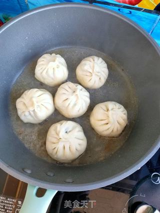 韭菜鸡蛋素馅煎包的做法步骤:14