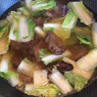 青菜老鸭汤面的做法步骤：3