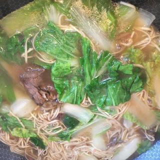 青菜老鸭汤面的做法步骤：5