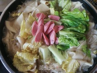 火腿生菜清汤烩面的做法步骤:11