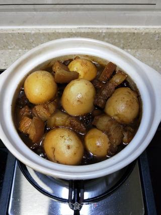 五花肉炖鸡蛋的做法步骤:12