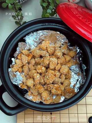 砂锅烤鸡米花的做法步骤:9
