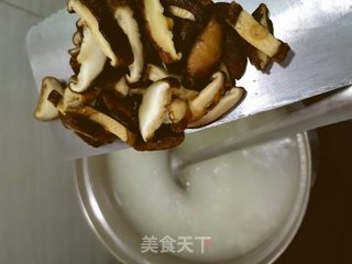 香菇青菜粥的做法步骤:4