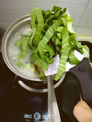 香菇青菜粥的做法步骤:6