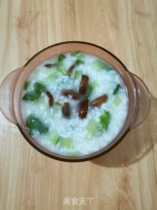 香菇青菜粥的做法步骤:8
