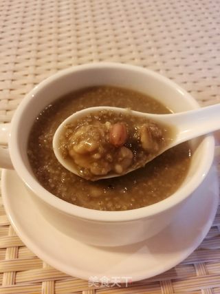 黑小米花生核桃粥的做法步骤:6