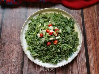 迷迷蒿蒸菜籽苗的做法步骤:10