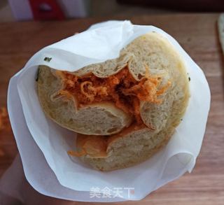 香葱肉松面包卷(汤种)的做法步骤:13