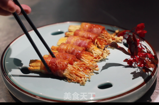 烤金针培根卷的做法步骤：7