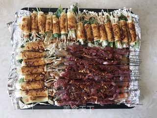 自制街头小吃之烤箱烧烤的做法步骤：6