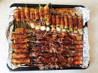 自制街头小吃之烤箱烧烤的做法步骤：8