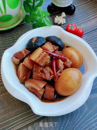 香菇卤肉的做法步骤:17