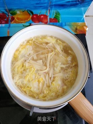 豆皮黄瓜酸辣汤的做法步骤:11