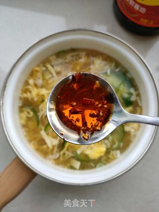 豆皮黄瓜酸辣汤的做法步骤:16