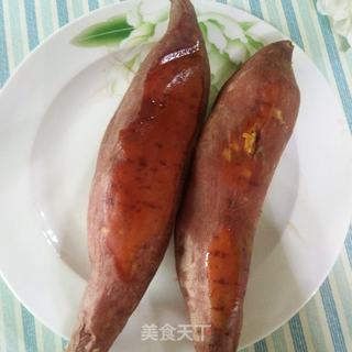 微波烤地瓜的做法步骤:6