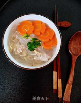 快手虾皮粉丝瘦肉汤的做法步骤:7