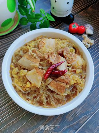 五花肉酸菜炖粉条的做法步骤:14