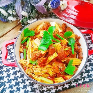 腐竹烧牛腩的做法步骤:16