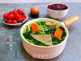 #快手汤#猪肝菠菜汤的做法步骤：13