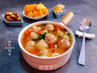 冬瓜胡萝卜肉丸汤的做法步骤：15
