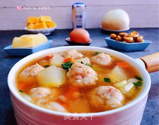 冬瓜胡萝卜肉丸汤的做法步骤：16