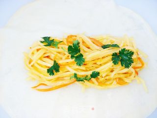 土豆丝卷饼的做法步骤:19