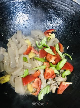 菠萝魔芋炒鸭（应季美食）的做法步骤：8