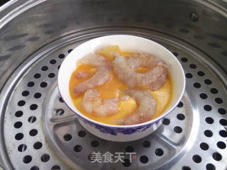 虾仁蒸蛋羹的做法步骤:8