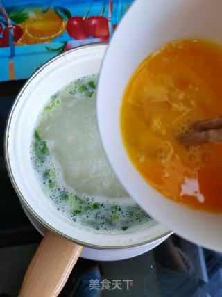 山药蛋花汤的做法步骤:9