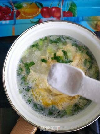 山药蛋花汤的做法步骤:10