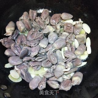 酱爆鸭心的做法步骤:7