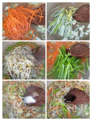 胡萝卜丝炒绿豆芽的做法步骤:5