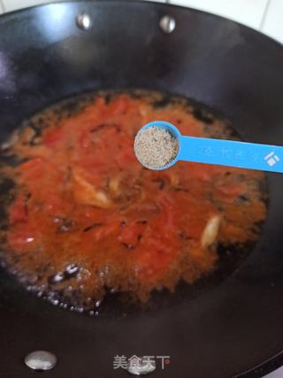 西红柿疙瘩汤的做法步骤:8
