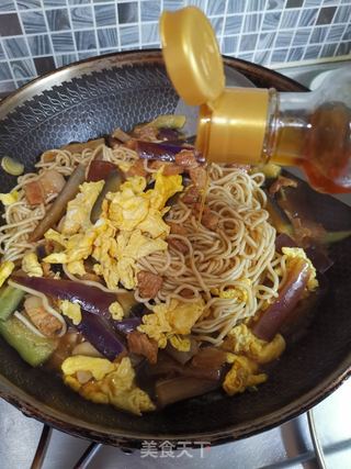 茄子焖面的做法步骤:7