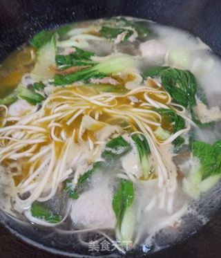 江南三鲜小煮面的做法步骤:7