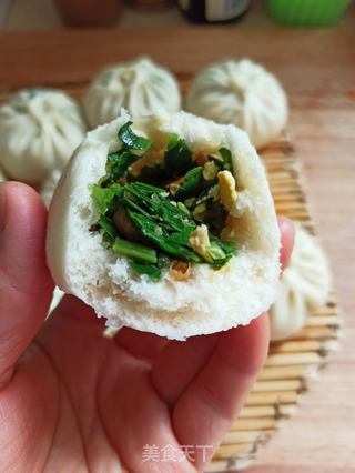韭菜鸡蛋包子的做法步骤:15
