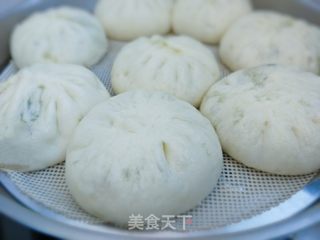 韭菜鸡蛋肉馅包子的做法步骤:11