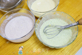 三色奶油千层蛋糕的做法步骤:4