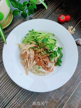 芝麻酱鸡肉丝拌面的做法步骤:12