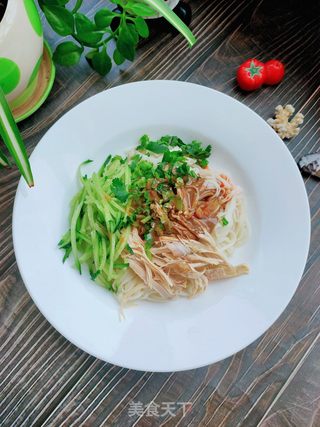 芝麻酱鸡肉丝拌面的做法步骤:13