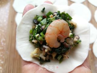 虾仁三鲜煎饺的做法步骤:9